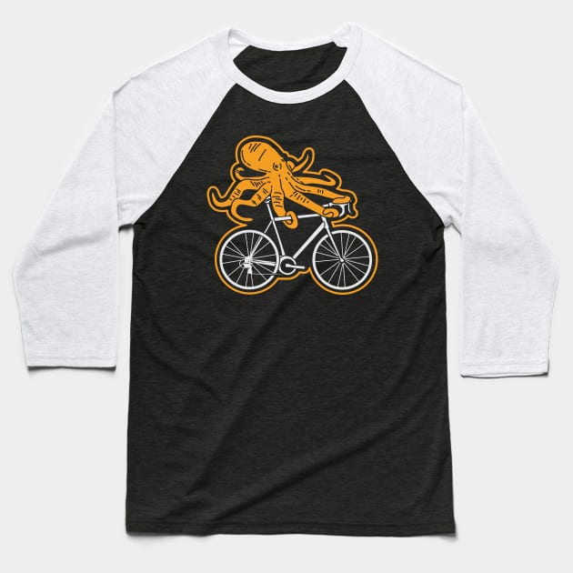 Funny Cycling T Shirt I octopus MTB gift Baseball T-Shirt by biNutz